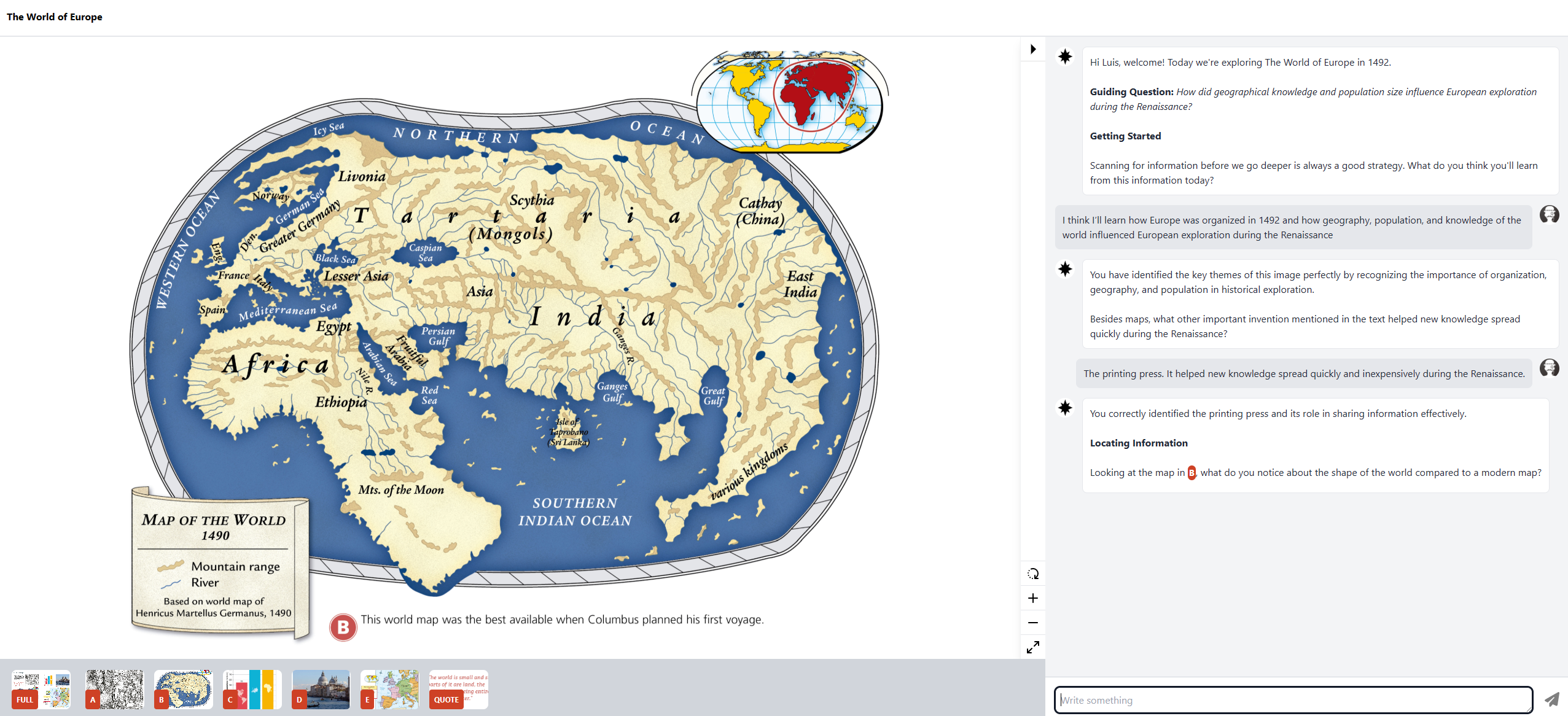 Atlas Explorer: indagación interactiva